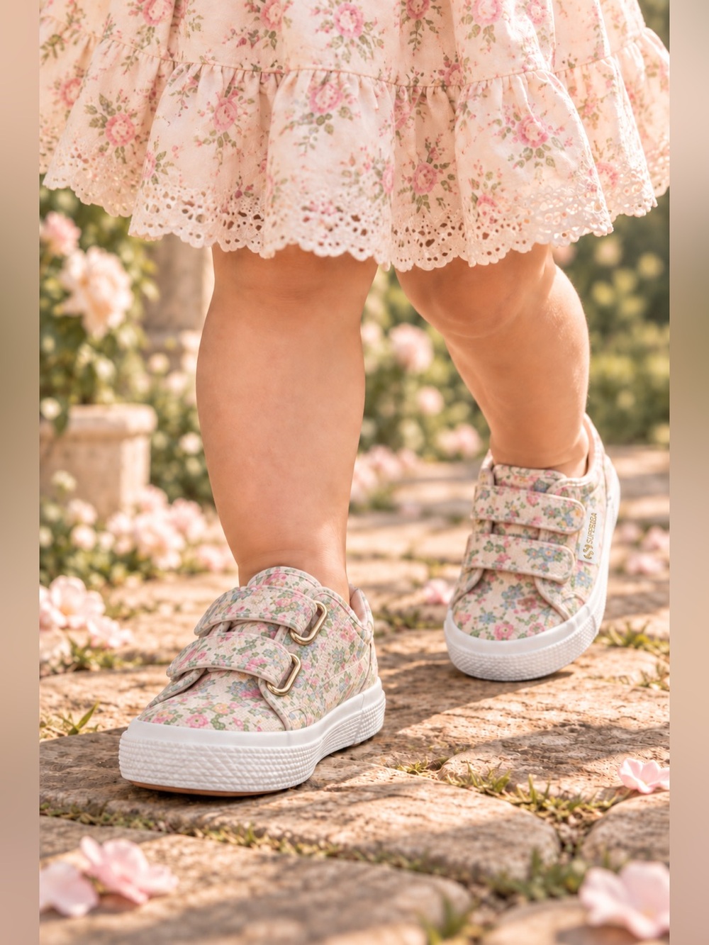 SUPERGA x LOVESHACK FANCY 2650 Velcro Sneakers in Strawberry Sugar